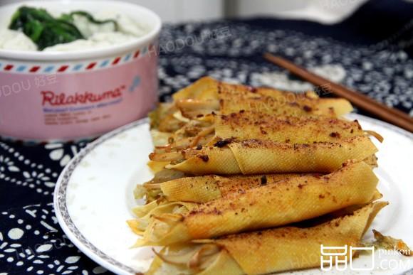 杏鲍菇豆皮卷