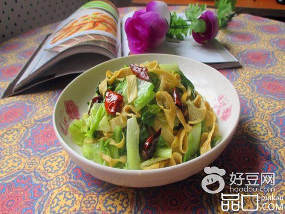 生菜炒豆皮