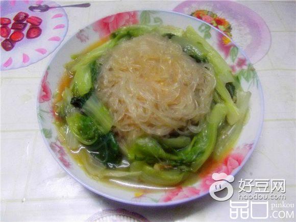粉丝煮生菜
