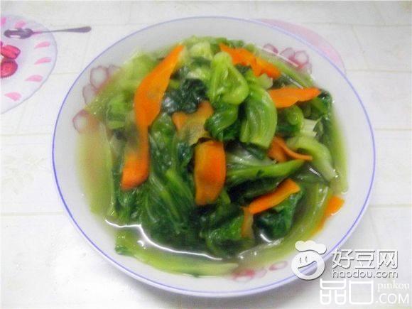 胡萝卜炒生菜