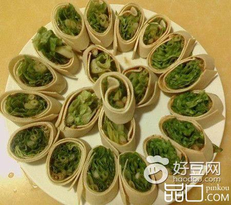 豆腐皮卷菜