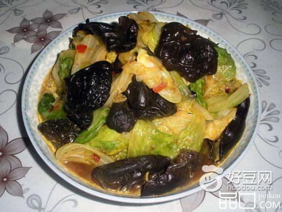 郫县豆瓣炒木耳生菜