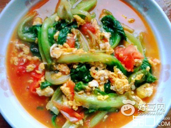 西红柿鸡蛋炒生菜