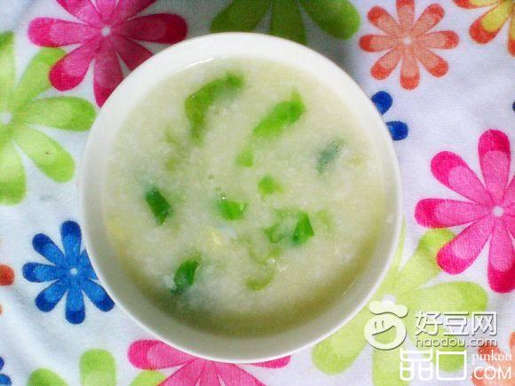 生菜蛋花粥