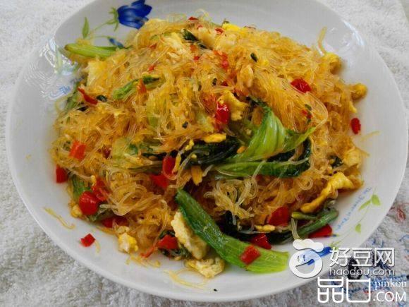 鸡蛋生菜炒粉丝