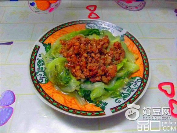 肉末拌生菜