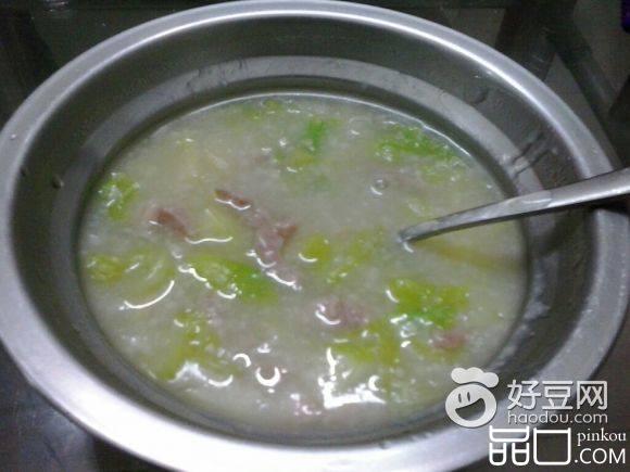 生菜猪肉粥