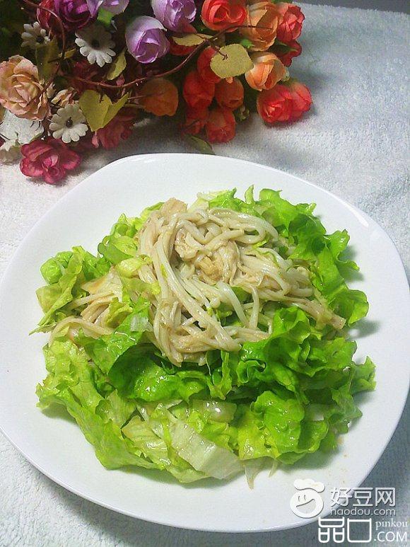 金针菇拌生菜丝