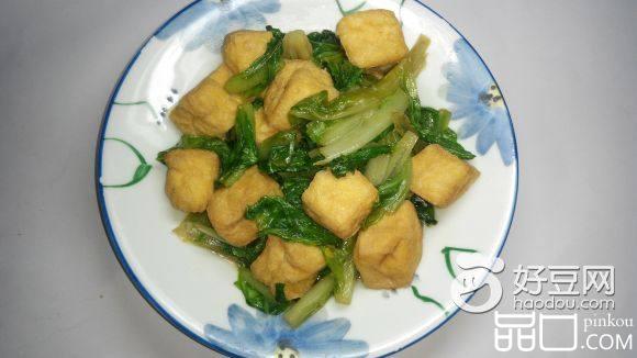 蚝油生菜豆腐泡