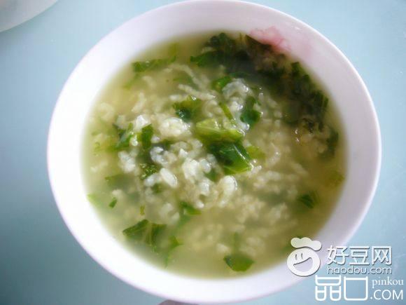 生菜大米粥