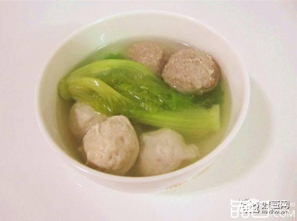 肉丸子生菜汤