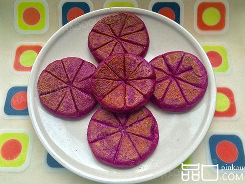 紫薯花生糯米饼