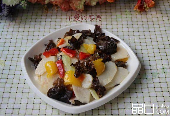 彩椒山药炒木耳