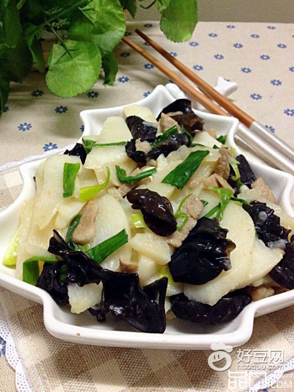 山药黑木耳炒肉片