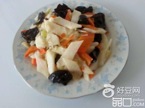 清炒三彩山药片