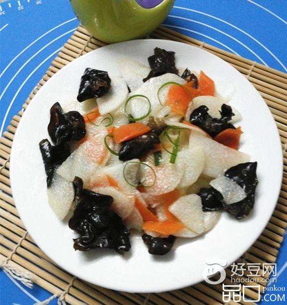 黑白菜爆胡萝卜