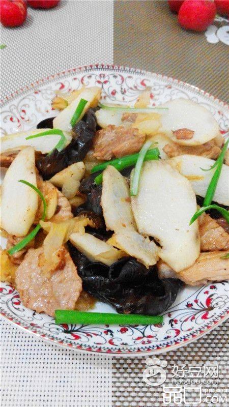 双耳肉片炒山药