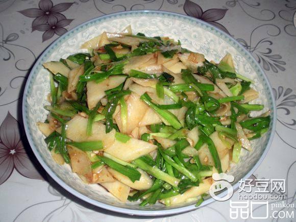 韭菜炒淮山药