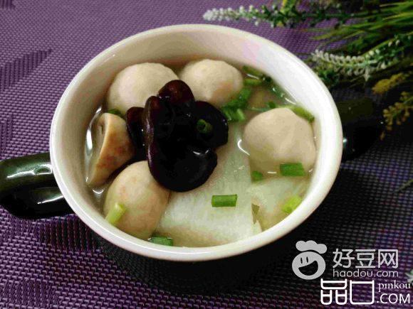 山药鲜蘑鱼丸汤