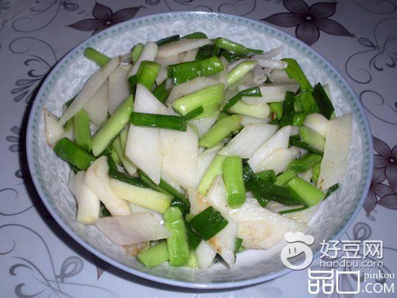 青蒜炒淮山药