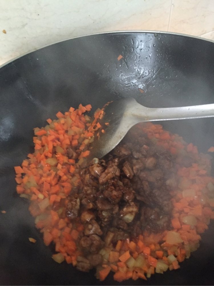 潮汕鸭肉炒饭步骤6