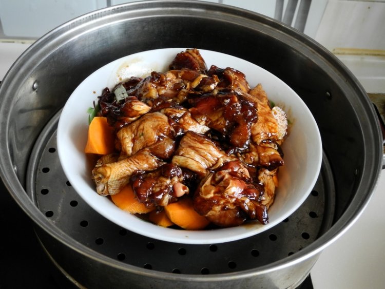 蒸鸭块步骤7