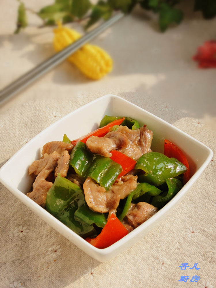 青红椒炒鸭肉片步骤14