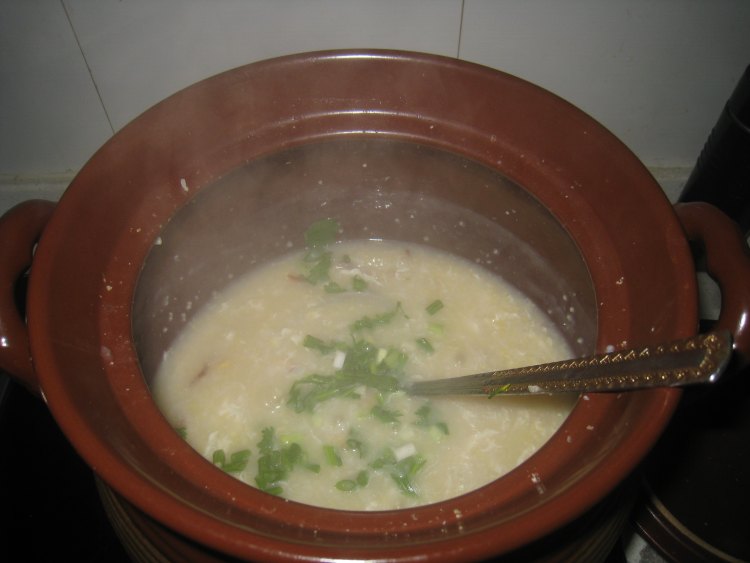咸蛋瘦肉粥步骤10