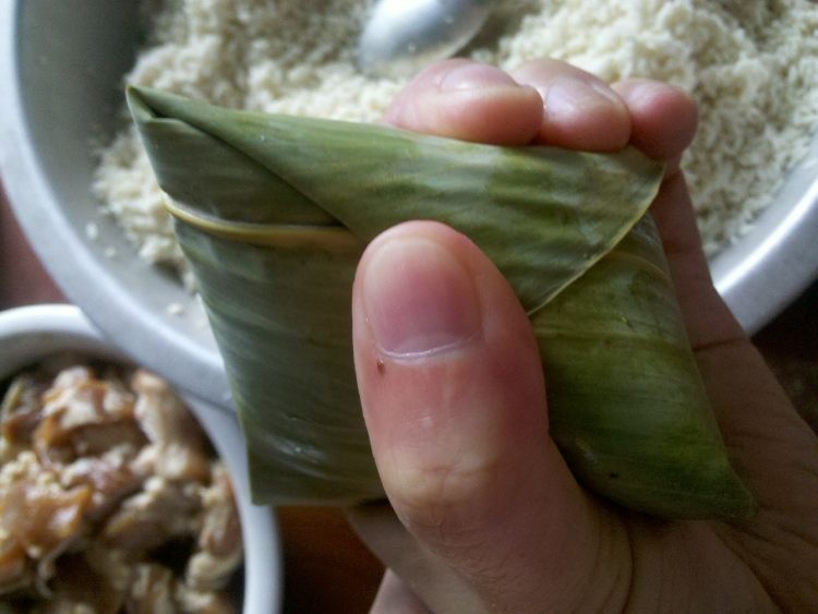 咸蛋肉粽步骤16