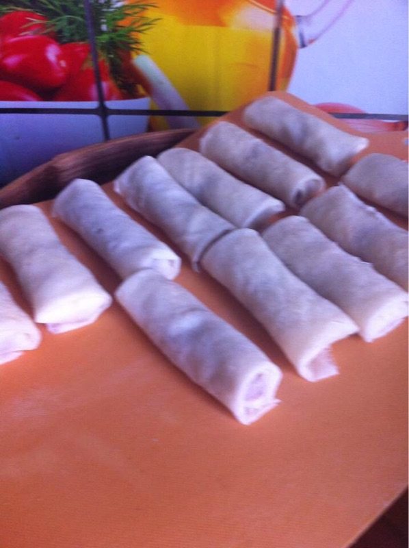 皮蛋肉春卷步骤12