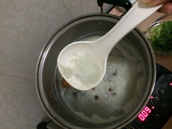 皮蛋青菜粥步骤6