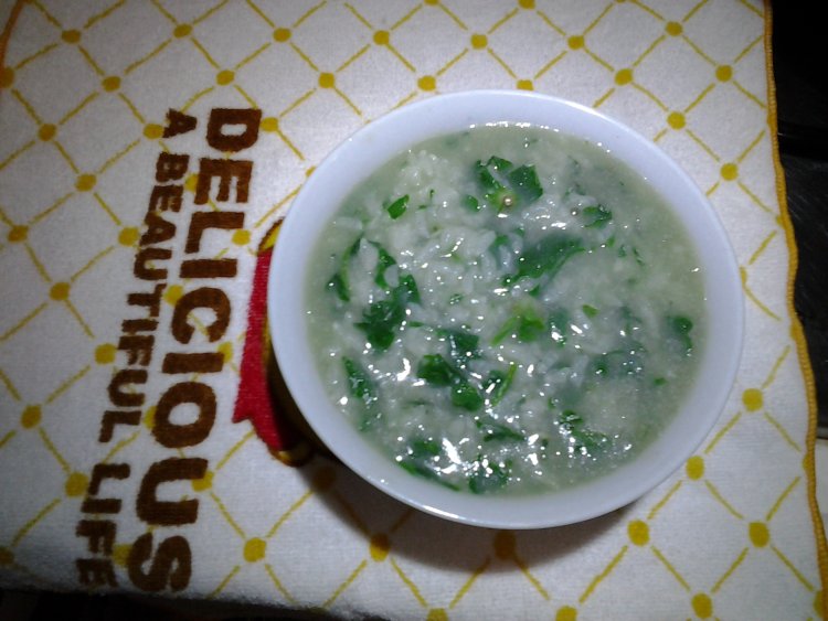 皮蛋荠菜粥步骤7