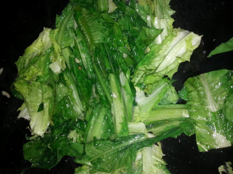 皮蛋油麦菜步骤4