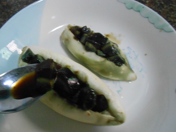 皮蛋茄夹步骤7