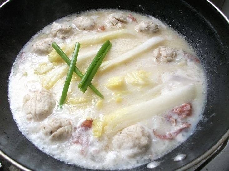 豆浆腊肠肉丸浸娃娃菜步骤9