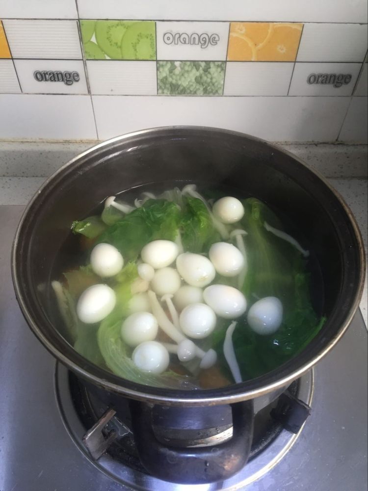 肉丸菌菇汤#多效护理步骤4