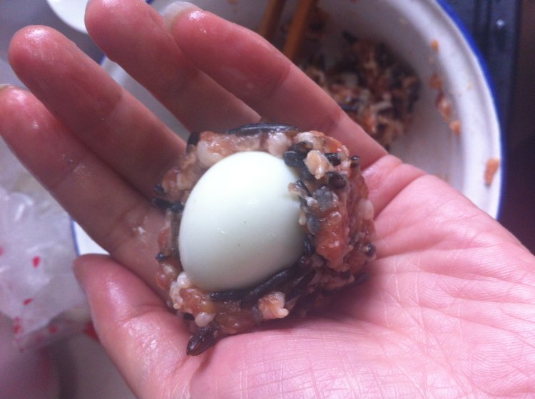 菰米肉蛋酿香菇步骤14