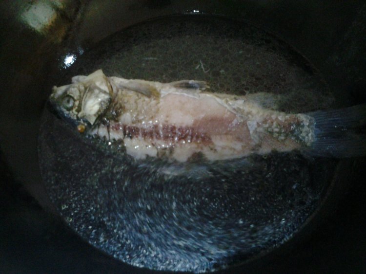 青菜鲫鱼汤步骤3