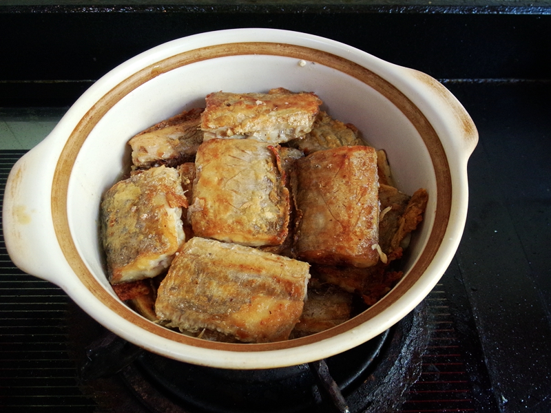 紫苏豆腐炖带鱼步骤9