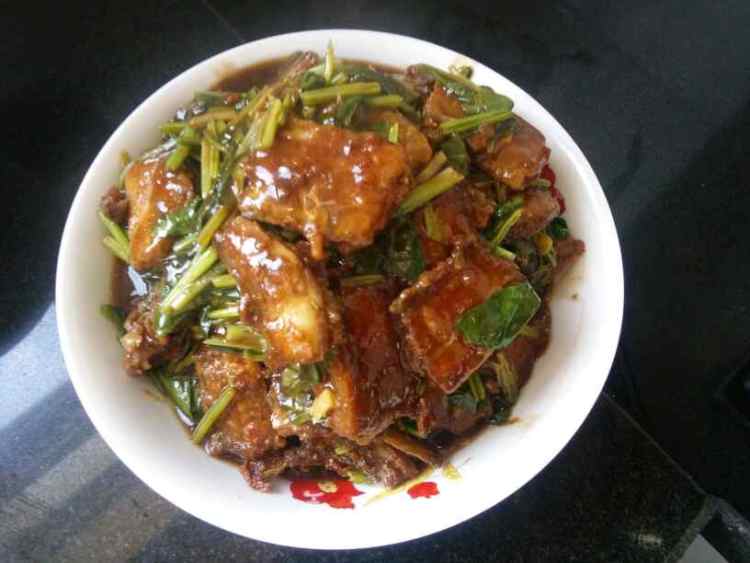 菠菜溜带鱼#多效护理步骤13