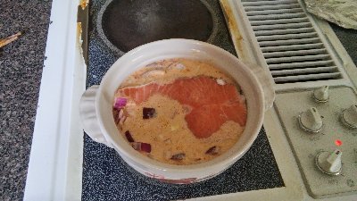 红咖喱三文鱼步骤6