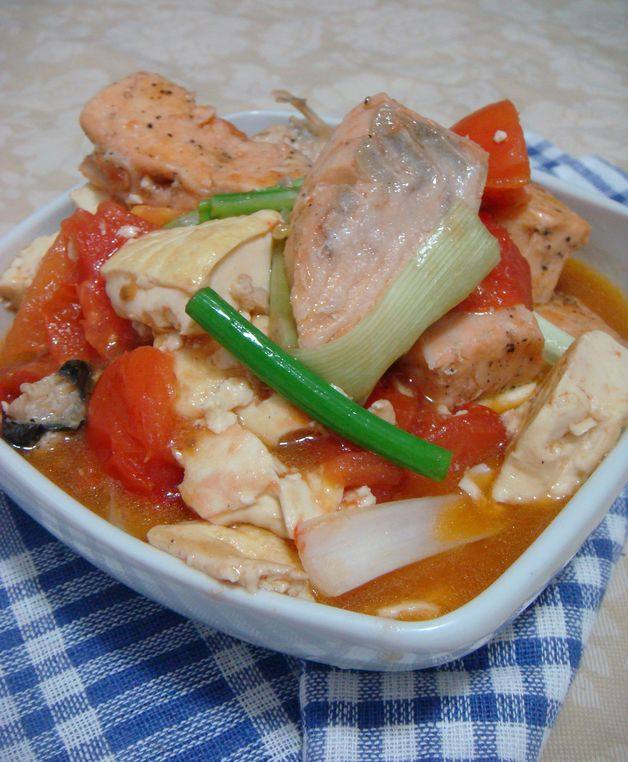 豆腐红烧三文鱼步骤11