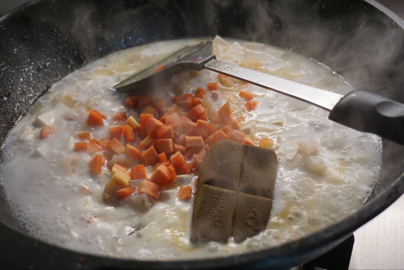 咖喱虾仁豆腐步骤8