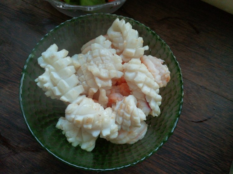 粽子炒海鲜步骤6