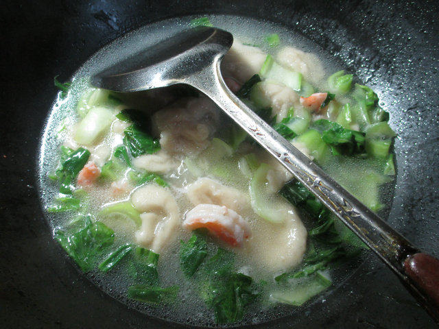 虾仁青菜面疙瘩步骤8