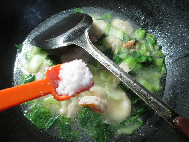 虾仁青菜面疙瘩步骤10