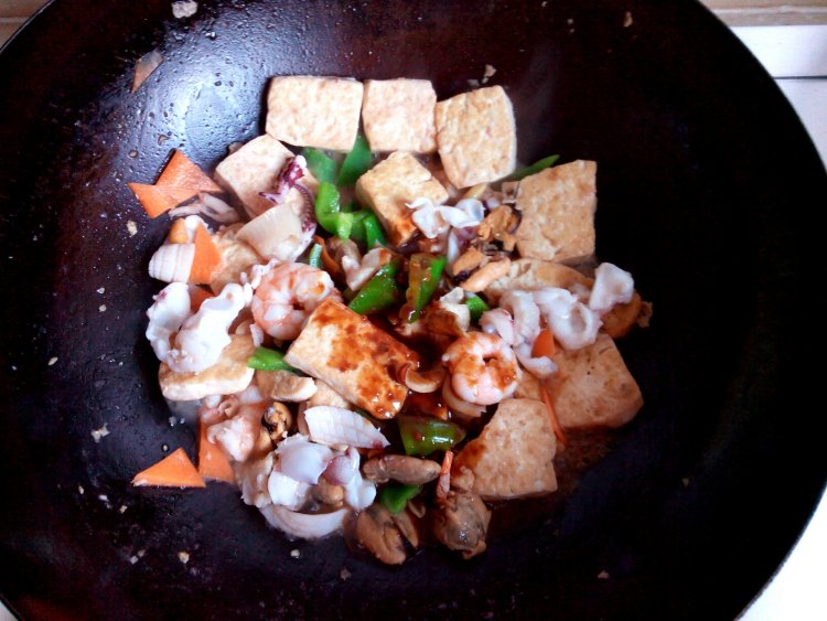 海鲜酱豆腐步骤8
