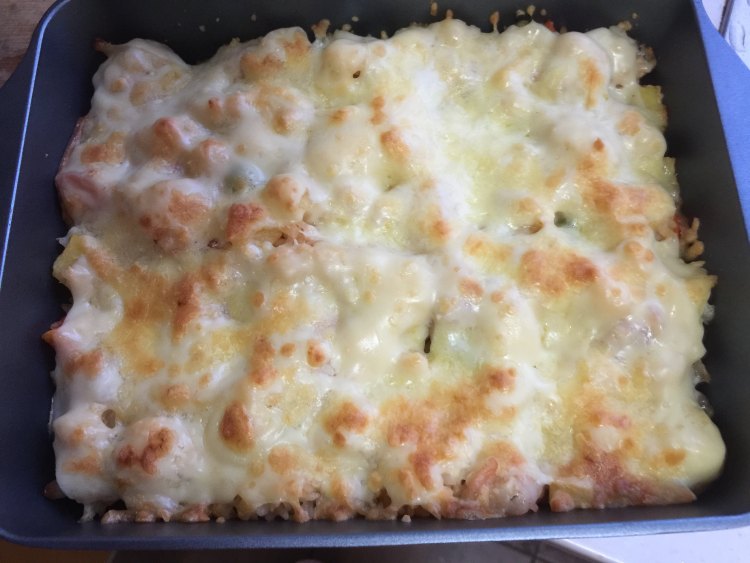 凤梨虾仁焗饭步骤12