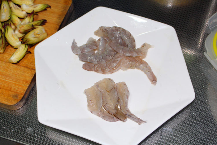 龙花蟹黄虾仁步骤2