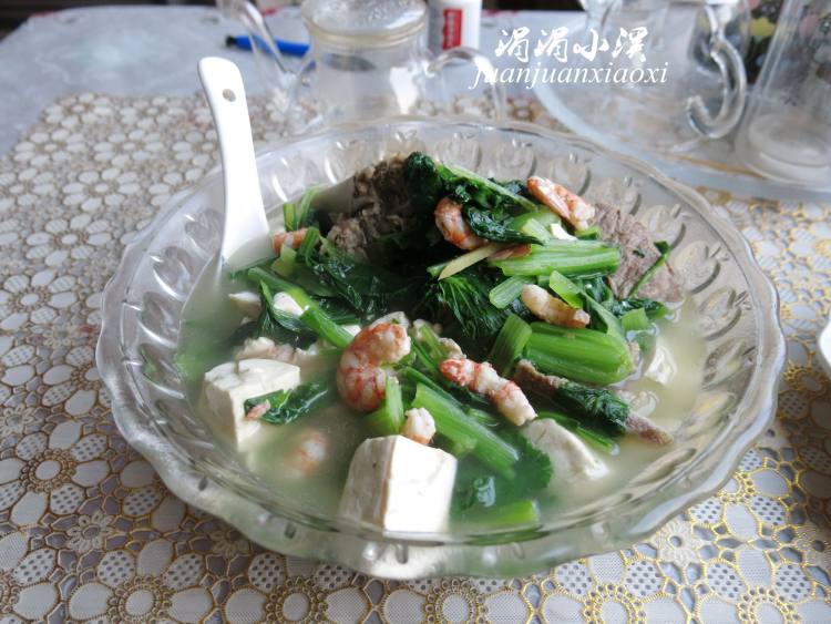 虾仁豆腐大骨白菜汤步骤9